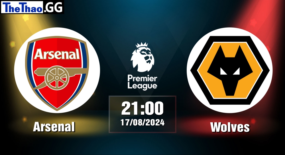 Nhận định, soi kèo Arsenal vs Wolves, 21h00 ngày 17/08/2024 - Premier League 2024.