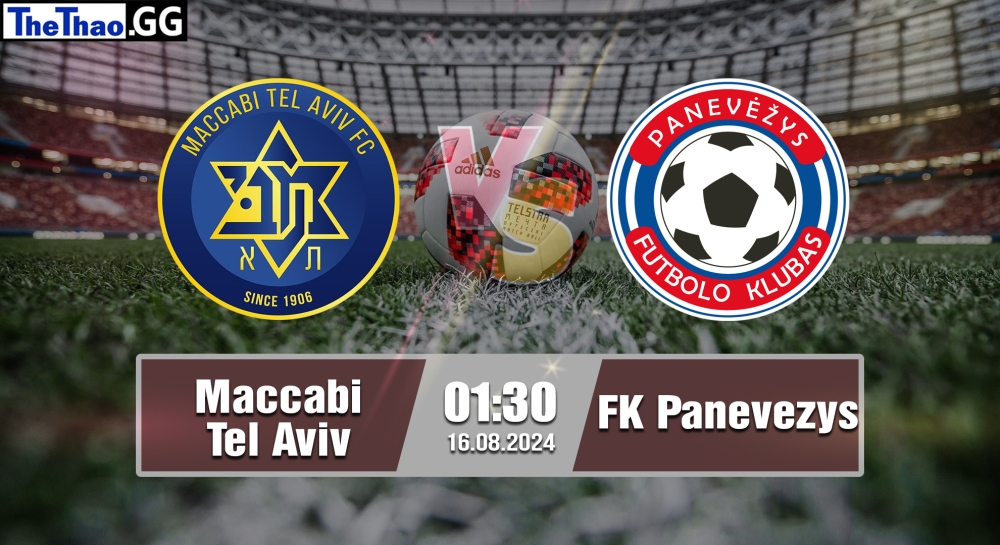 Nhận định, soi kèo Maccabi Tel Aviv vs FK Panevezys, 01h30 ngày 16/08/2024 - Europa League 2024.