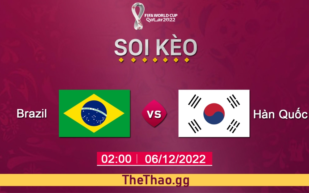 Nhận định, soi kèo Brazil vs Hàn Quốc, 02h ngày 06/12/2022 - World Cup 2022