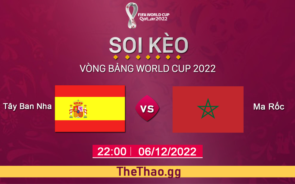 Nhận định, soi kèo Tây Ban Nha VS Ma Rốc, 22h ngày 06/12 -  World Cup 2022