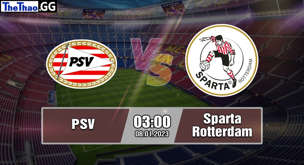 Nhận định, soi kèo PSV Eindhoven vs Sparta Rotterdam, 03h ngày 08/01/2023 - Eredivisie 2022/23