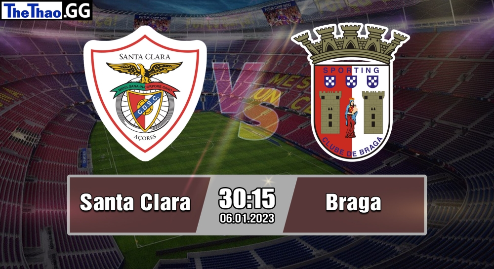 Nhận định, soi kèo Santa Clara vs Braga, 03h15 ngày 06/01/2023 - Liga Portugal 2022/23