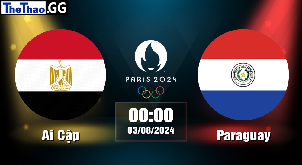 Nhận định, soi kèo Ai Cập vs Paraguay, 00h00 ngày 03/082024 - Paris 2024.