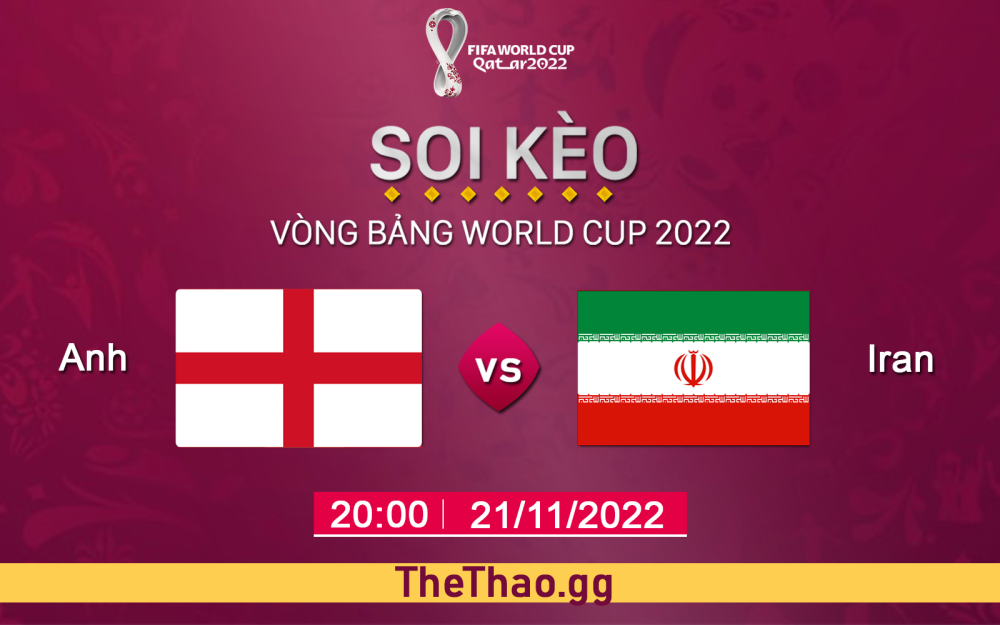 Nhận định, soi kèo Anh VS Iran 23h ngày 21/11 - Bảng B World Cup 2022