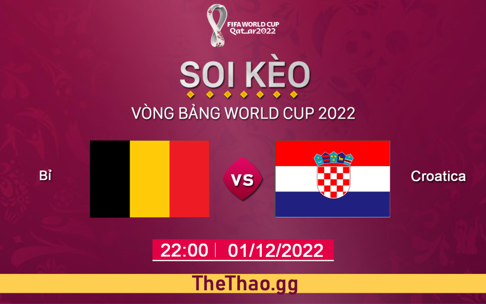 Nhận định, soi kèo Bỉ VS Croatia, 22h ngày 01/12 - Bảng F World Cup 2022