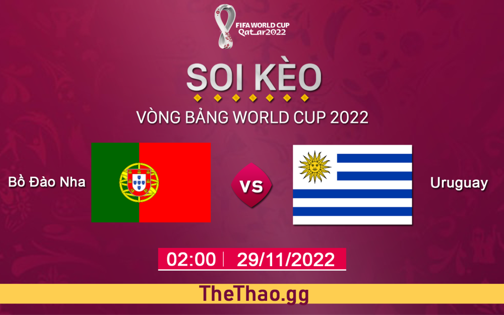 Nhận định, soi kèo Bồ Đào Nha vs Uruguay, 02h ngày 29/11/2022 - Bảng H World Cup 2022