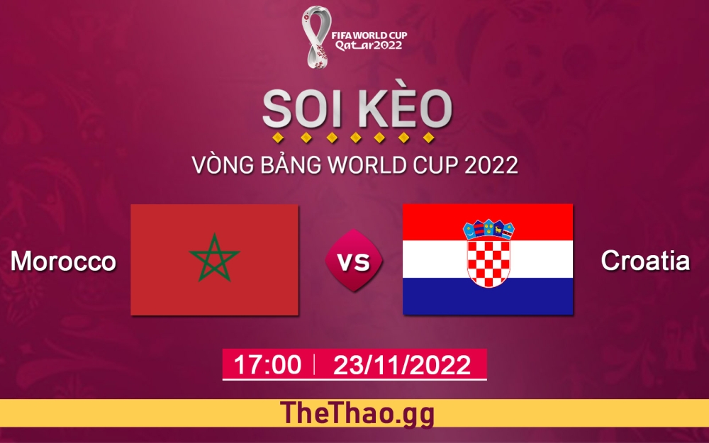 Nhận định, soi kèo Morocco vs Croatia, 17h ngày 23/11/2022 - Bảng F World Cup 2022