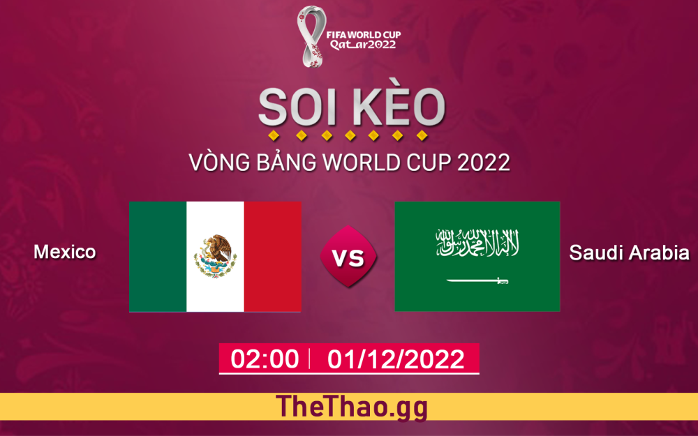 Nhận định, soi kèo Mexico VS Saudi Arabia, 02h ngày 01/11 - Bảng C World Cup 2022