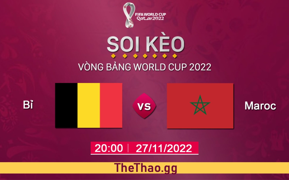 Nhận định, soi kèo phạt góc Bỉ vs Maroc, 20h00 ngày 27/11/2022 - Bảng F World Cup 2022 