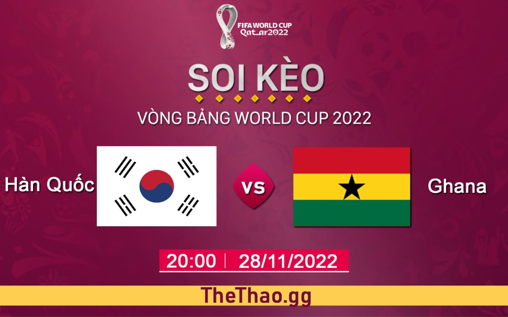 Nhận định, soi kèo phạt góc Hàn Quốc vs Ghana, 20h00 ngày 28/11/2022 - Bảng G World Cup 2022 