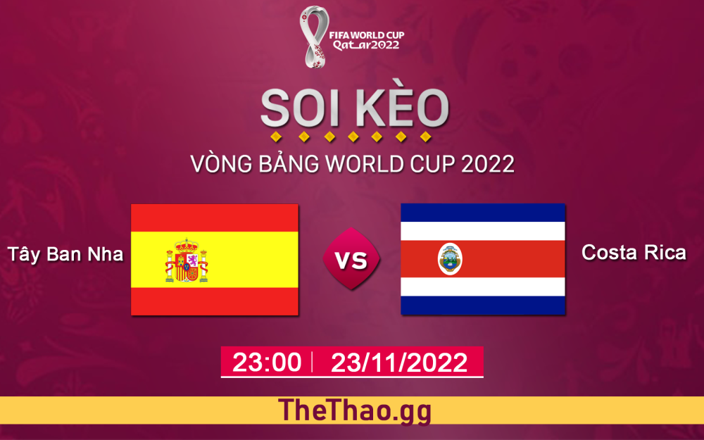 Nhận định, soi kèo Tây Ban Nha VS Costa Rica, 23h ngày 23/11 - Bảng E World Cup 2022