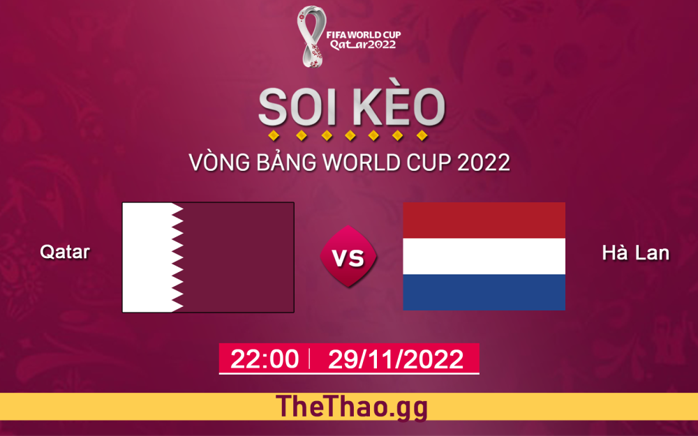 Nhận định, soi kèo Qatar VS Hà Lan, 20h ngày 29/11 - Bảng A World Cup 2022