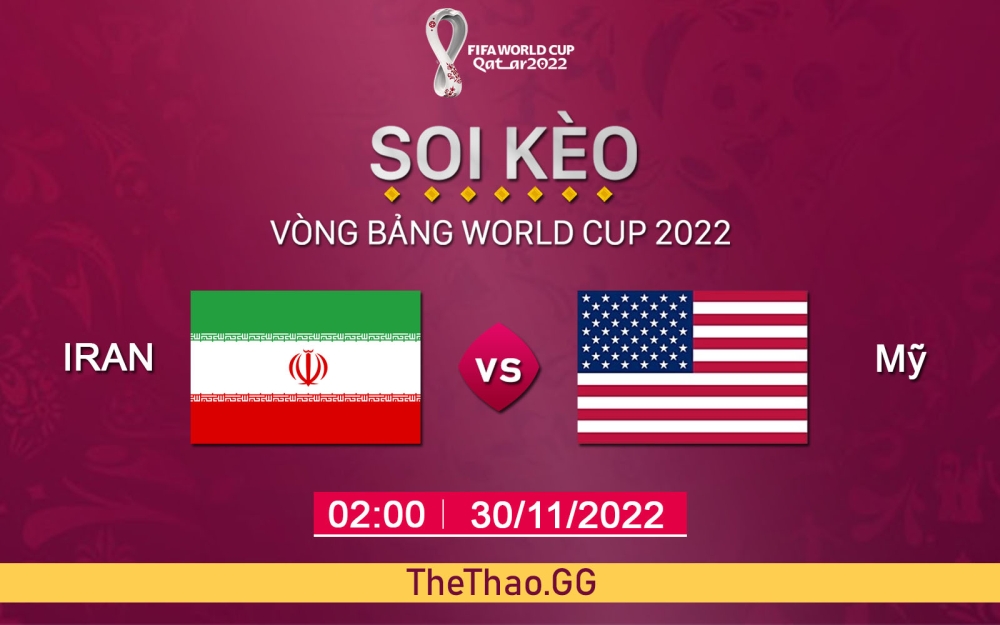 Nhận định, soi kèo IRAN vs Mỹ  02H00 NGÀY 30/11 - BẢNG B WORLD CUP 2022