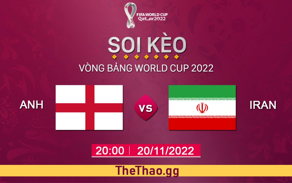 Phân tích, nhận định soi kèo Anh vs Iran, 20h00 ngày 21/11/2022- Bảng B World Cup 2022