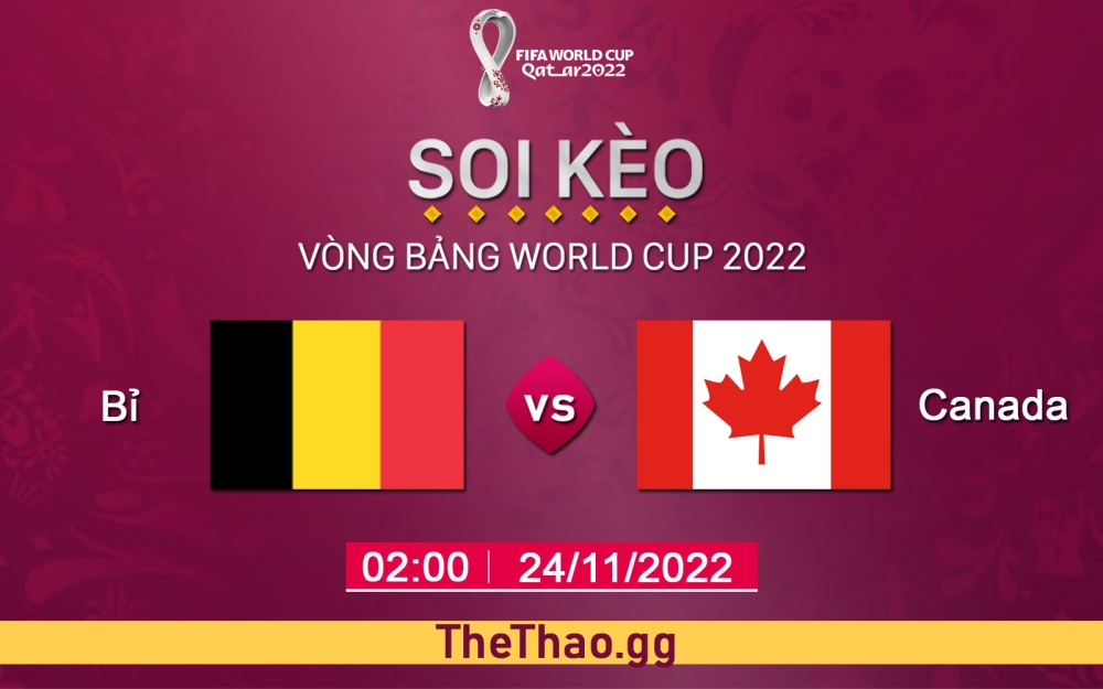 Nhận định, soi kèo Bỉ vs Canada, 02h ngày 24/11/2022 - Bảng F World Cup 2022