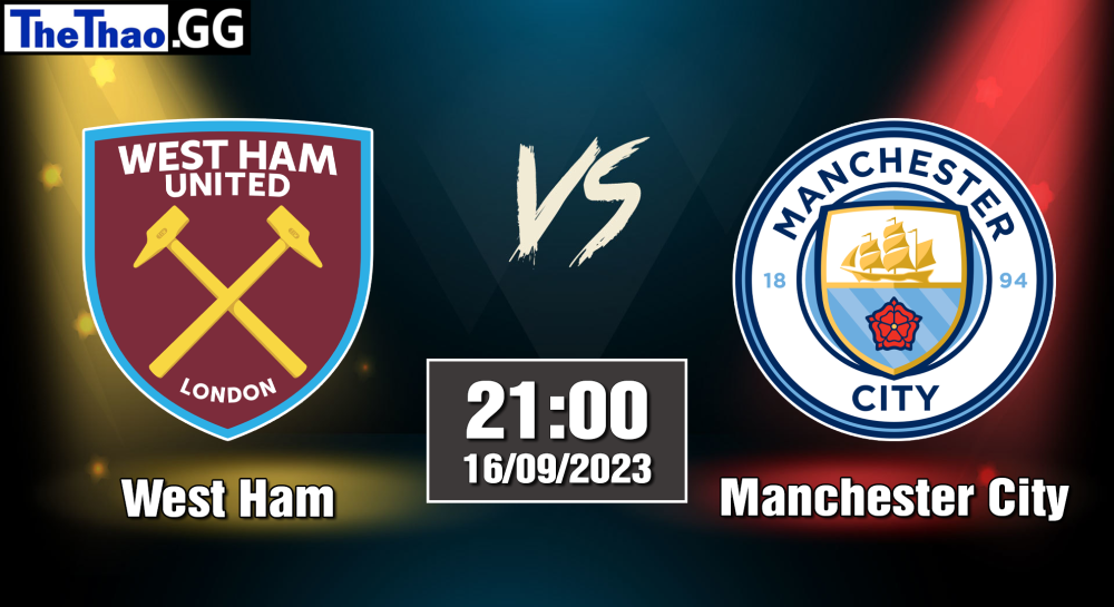 NHẬN ĐỊNH, SOI KÈO CÁ CƯỢC WEST HAM VS MANCHESTER CITY, 21H00 NGÀY 16/09/2023 - NGOẠI HẠNG ANH 2023/24