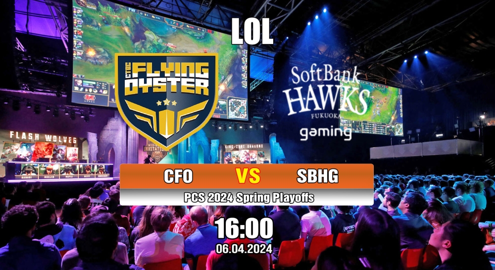 Cá cược LOL, nhận định soi kèo CTBC Flying Oyster vs Fukuoka SoftBank Hawks Gaming - Pacific Championship Series 2024 Spring.