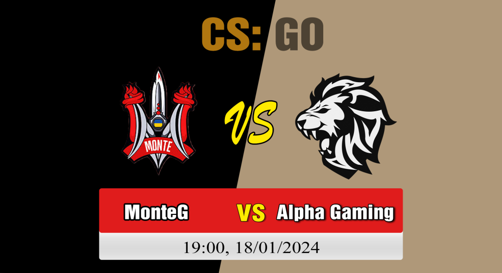 Cá cược CSGO, nhận định soi kèo Alpha Gaming vs Monte Gen - [MR12] United21 Season 10 : Division 1