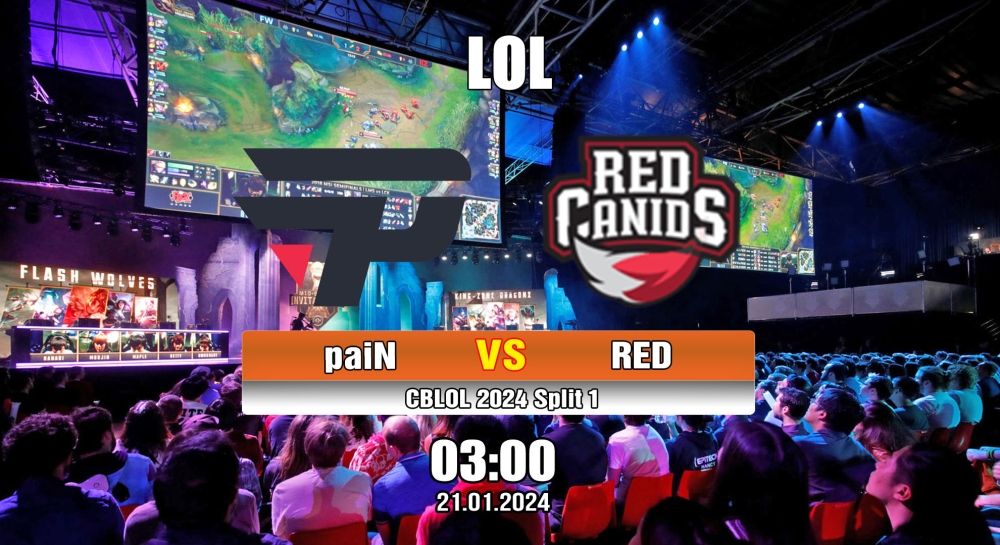 Cá cược LOL, nhận định soi kèo paiN Gaming vs RED Canids - CBLOL 2024 Split 1.
