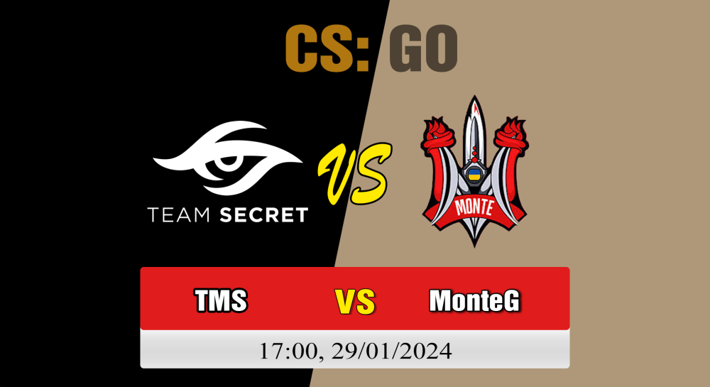 Cá cược CSGO, nhận định soi kèo Team Secret vs Monte Gen - [MR12] IceBonus Series #1 - Group Stage