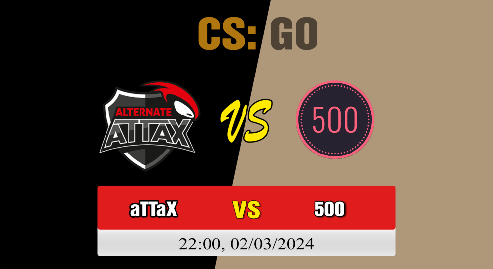 Cá cược CSGO, nhận định soi kèo ALTERNATE aTTaX vs 500 - [MR12] A1 Gaming League Season 8 - Swiss Stage