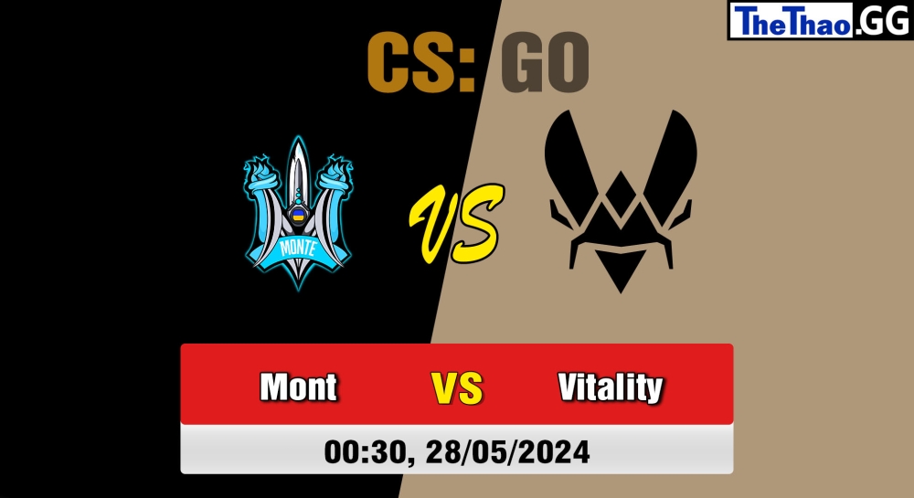 Cá cược CSGO, nhận định soi kèo Team Vitality vs Monte - Intel Extreme Masters Dallas 2024 - Group Stage.