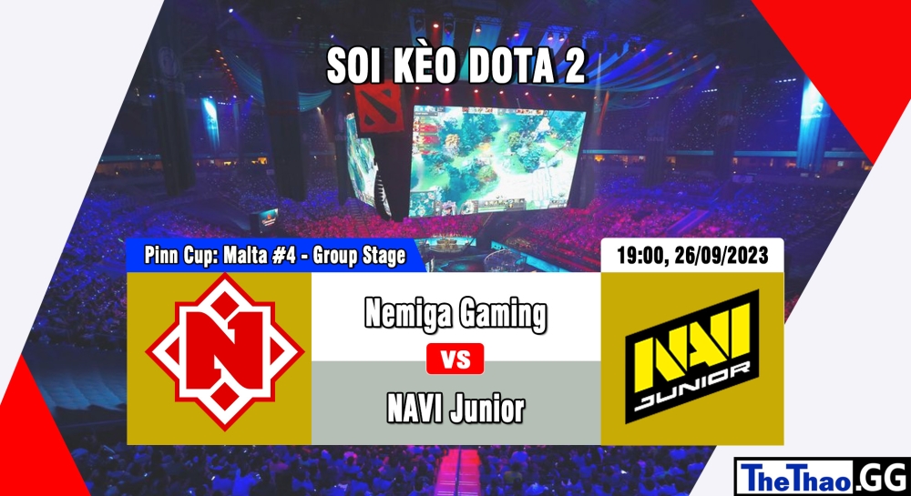 Nhận định, cá cược Dota2, soai kèo  Nemiga Gaming vs NAVI Junior , 19h ngày 26/09/2023 – Pinn Cup: Malta Vibes #4 - Group Stage