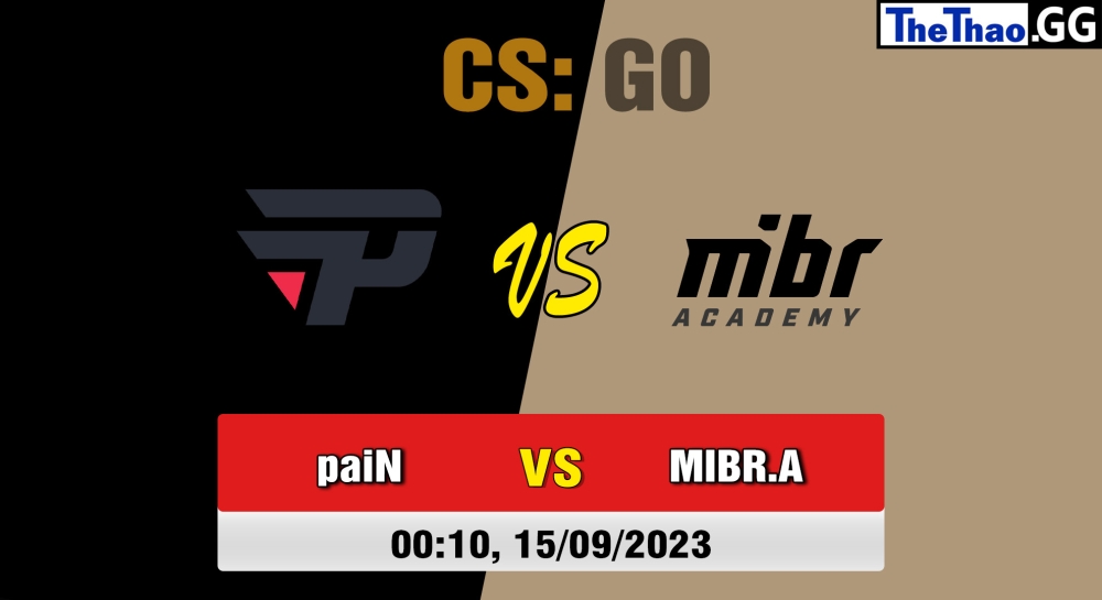 Cá cược CSGO, nhận định soi kèo paiN Gaming vs MIBR Academy - CBCS 2023 Season 2 - Group Stage.
