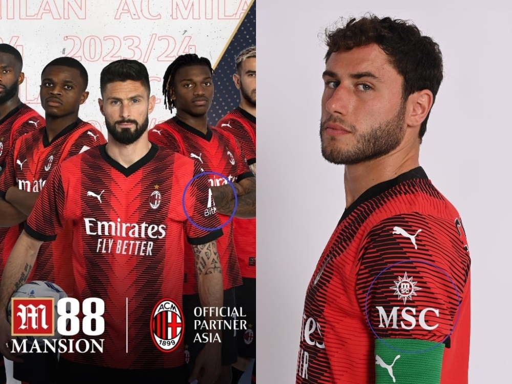 AC Milan thay đổi nhà tài trợ trên tay áo