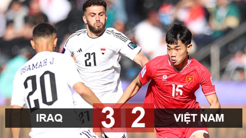 Kết quả Iraq 3-2 Việt Nam: Nhận thẻ đỏ & 2 quả penalty, Việt Nam vẫn chơi kiên cường