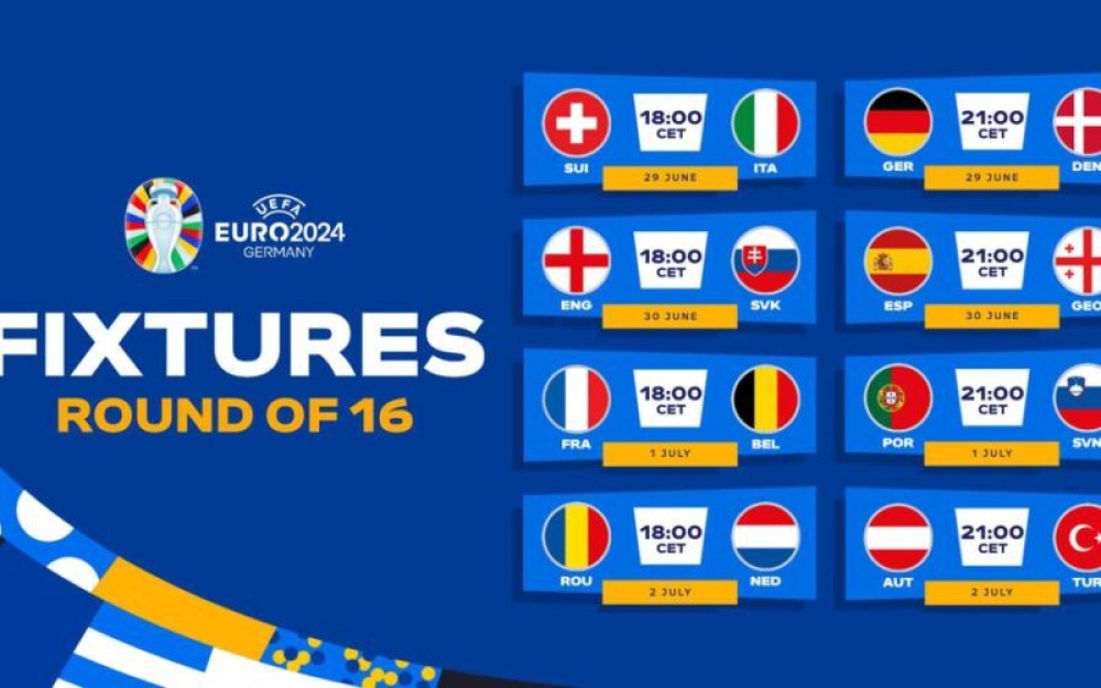 EURO 2024: XÁC ĐỊNH TOÀN BỘ CẶP ĐẤU VÒNG 16 ĐỘI