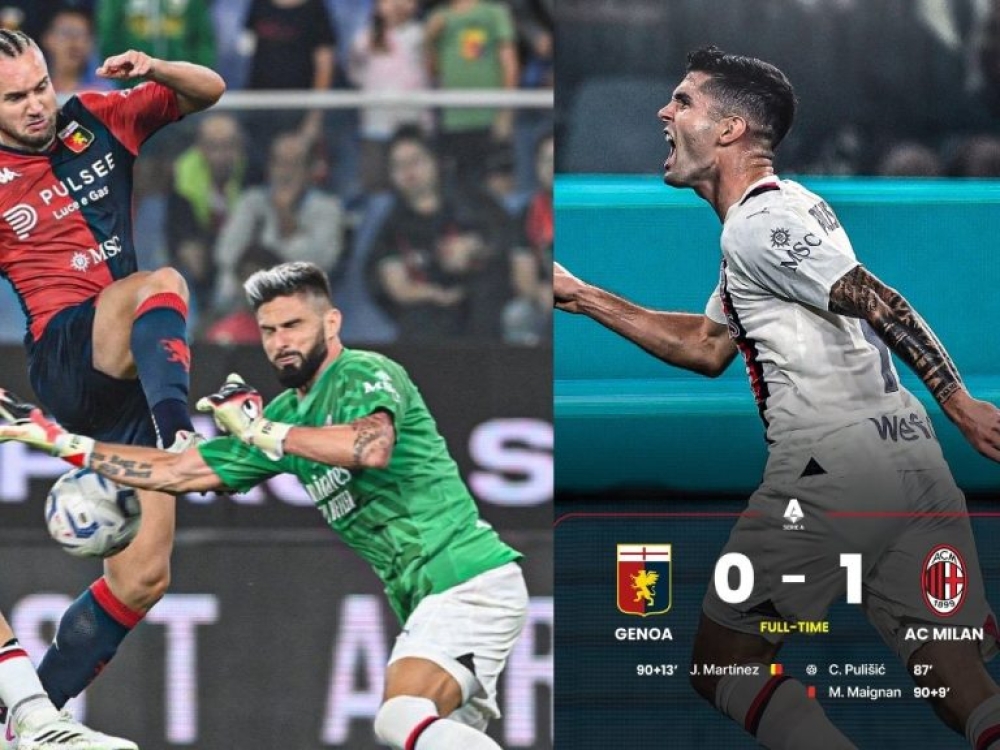 Genoa 0-1 AC Milan – Pulisic ghi bàn, Giroud hóa thủ môn